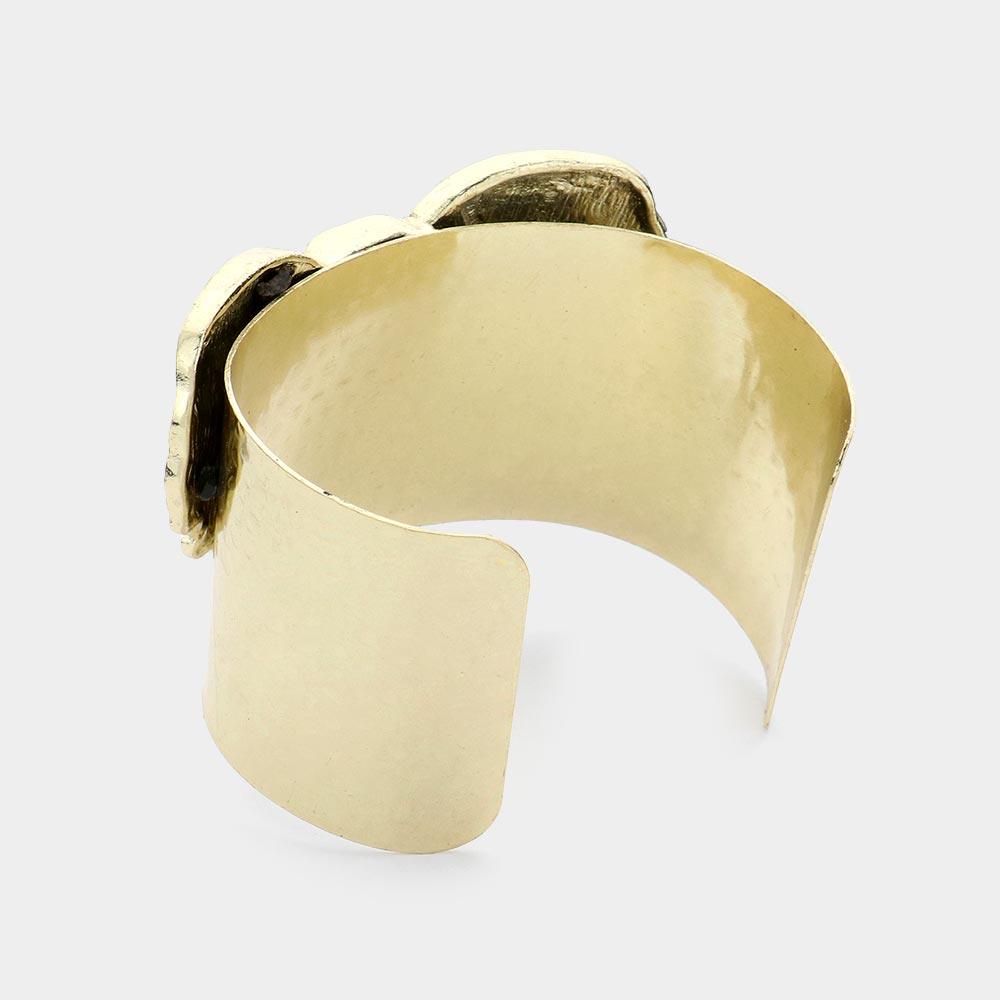 Gold Metal Elephant Cuff Bracelet - Jewelry Store by Erik Rayo