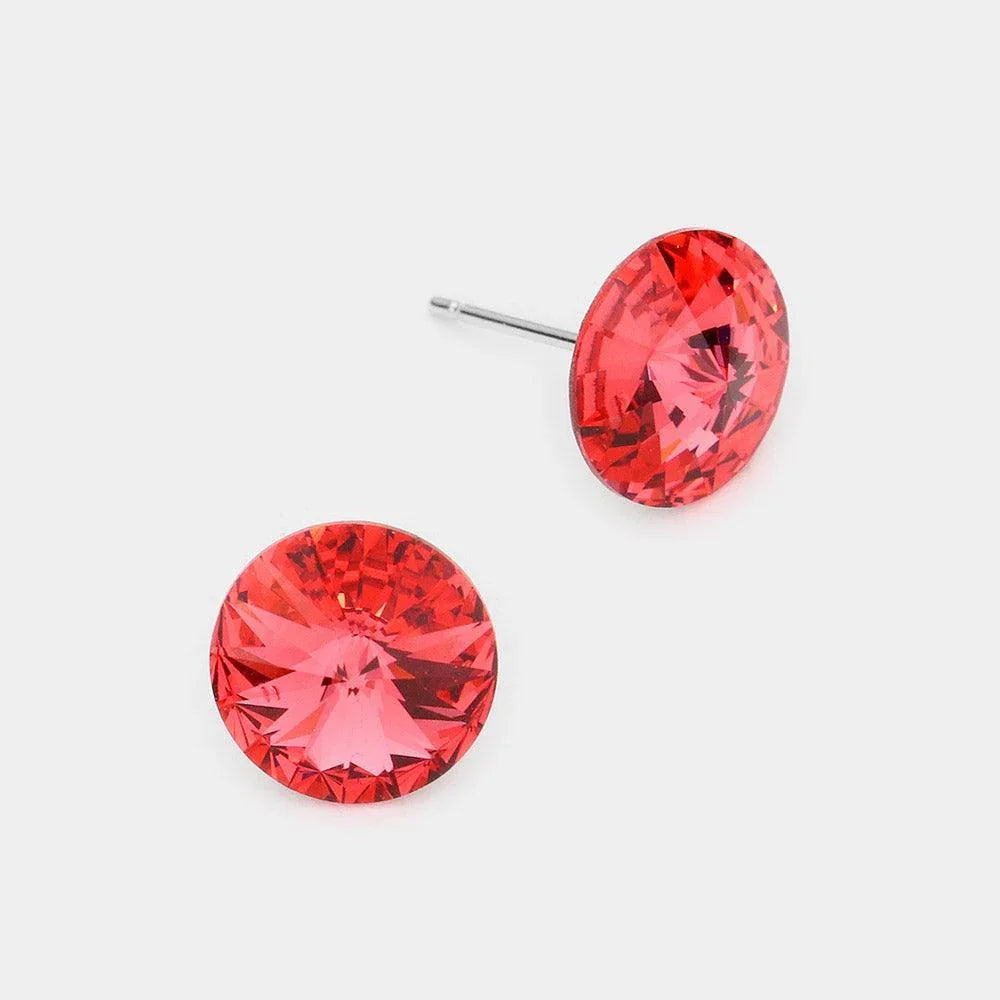 10 mm Round Crystal Stud Earrings - Jewelry Store by Erik Rayo