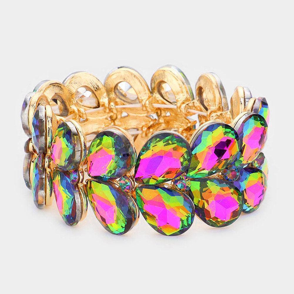 Teardrop Stone Embellished Evening Bracelet - Jewelry Store by Erik Rayo