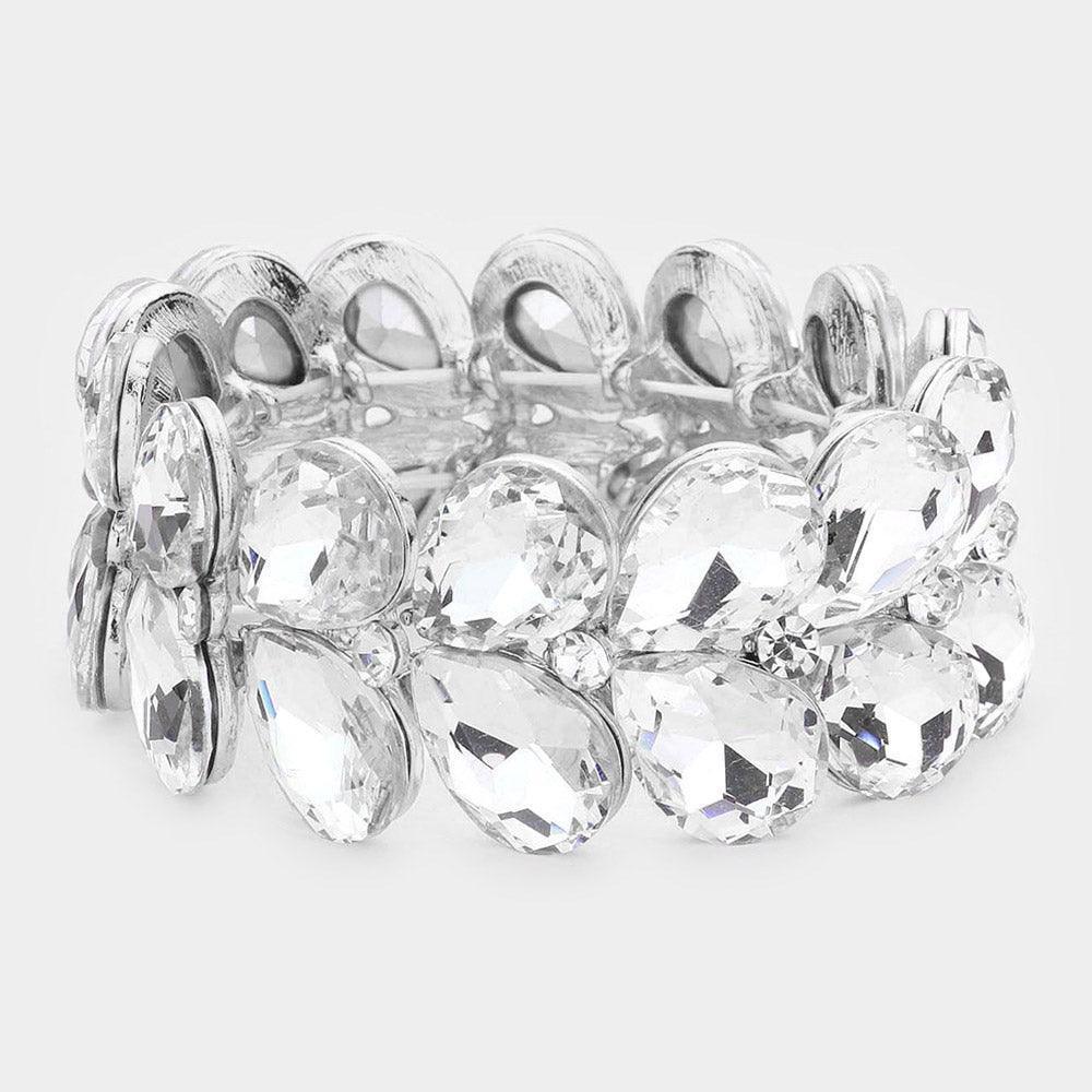 Teardrop Stone Embellished Evening Bracelet - Jewelry Store by Erik Rayo