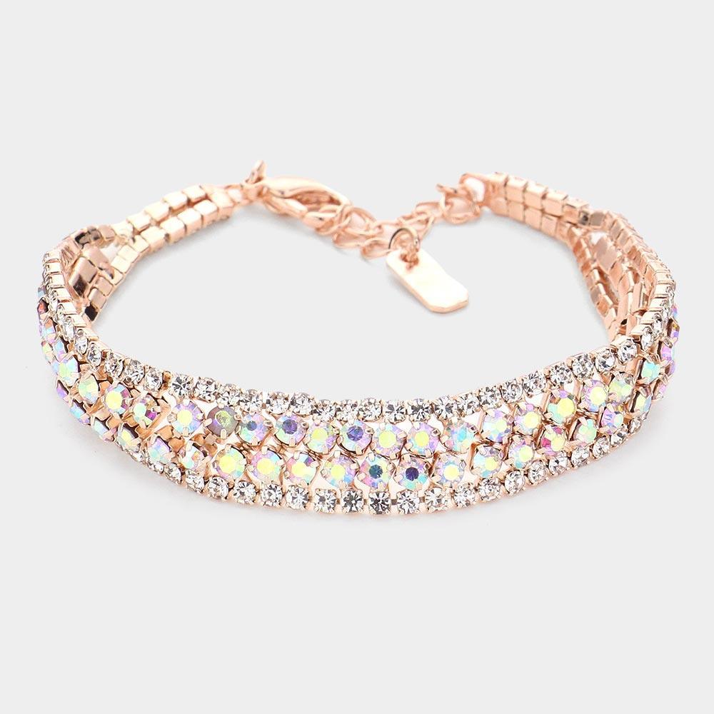 Rose Gold Bubble Stone Evening Bracelet - Jewelry Store by Erik Rayo