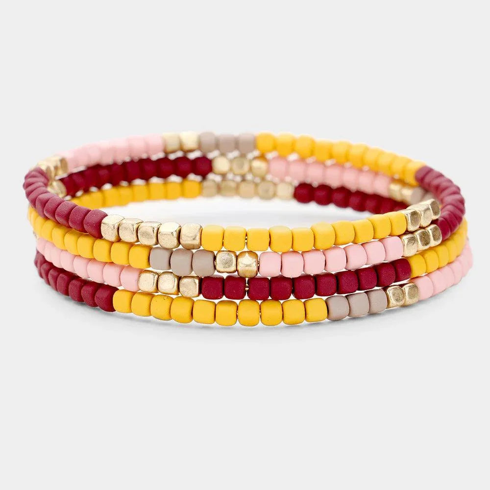 Gold Box Resin Metal Bead Bracelet - Jewelry Store by Erik Rayo