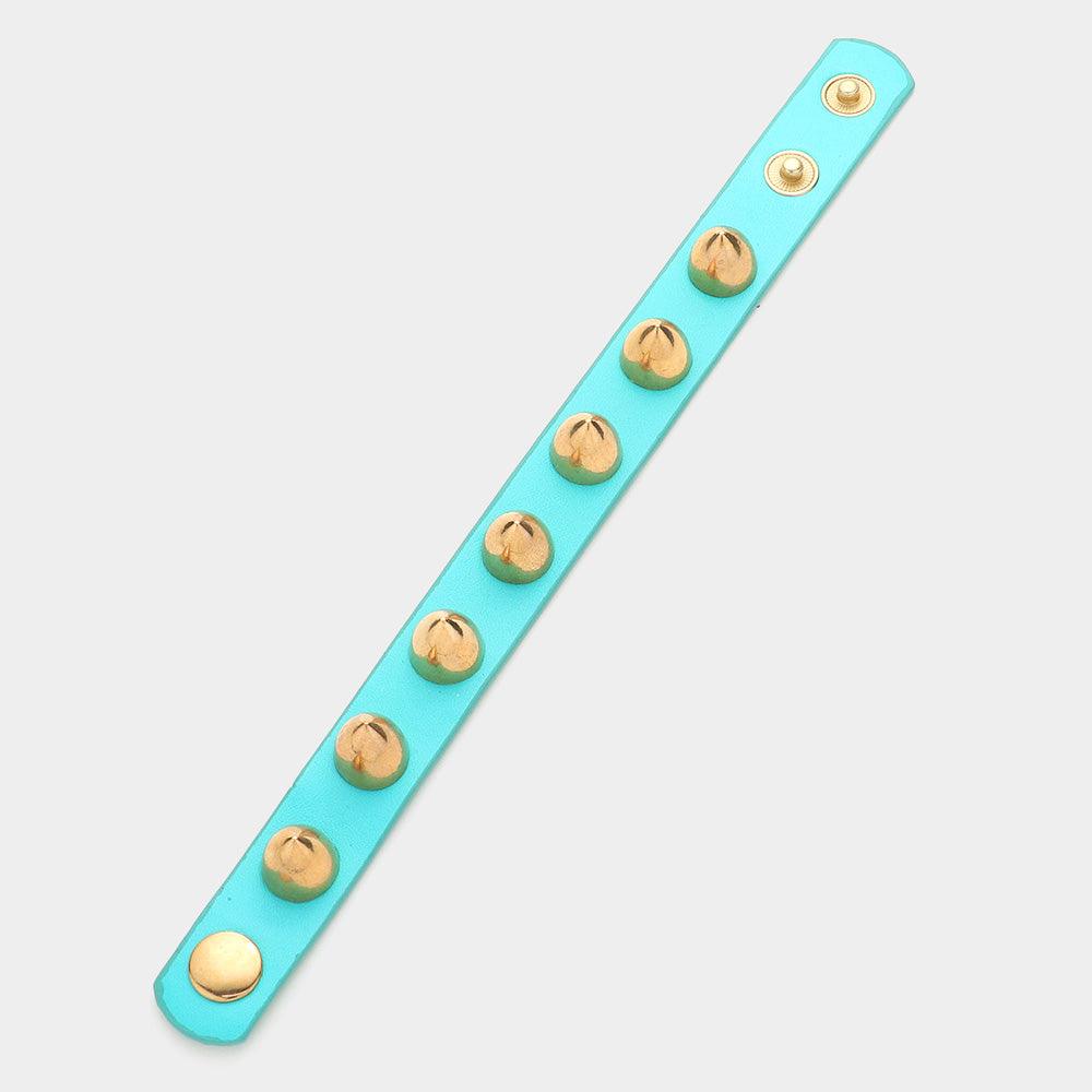 Studded Leather Band Bracelet - Jewelry Store by Erik Rayo