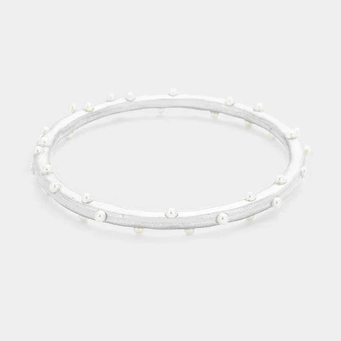 Silver Tiny Bubble Cluster Bangle Bracelet - Jewelry Store by Erik Rayo