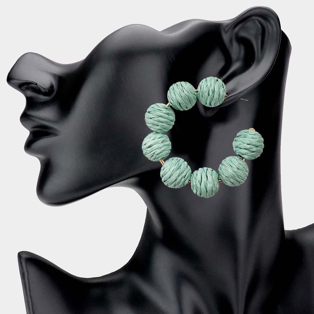 Swirl Ball Cluster Half Hoop Earrings - Jewelry Store by Erik Rayo