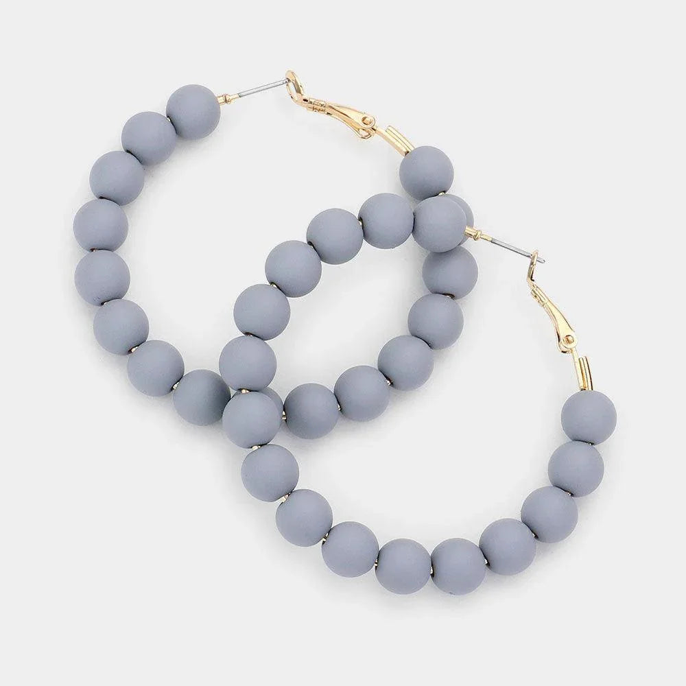 Colored Ball Cluster Hoop Earrings - Jewelry Store by Erik Rayo