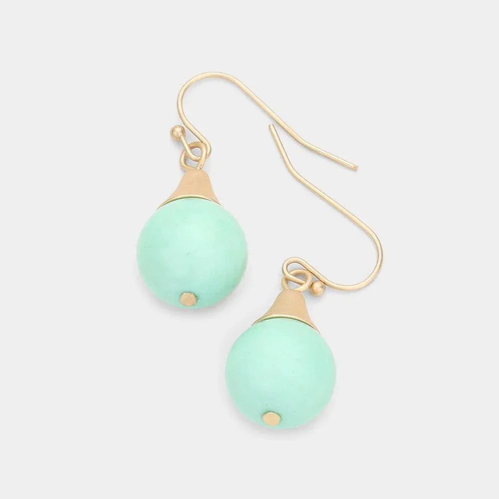 Natural Stone Dangle Earrings - Jewelry Store by Erik Rayo
