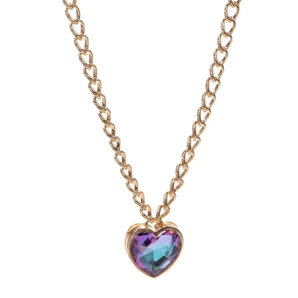 Gold Heart Stone Pendant Necklace - Jewelry Store by Erik Rayo