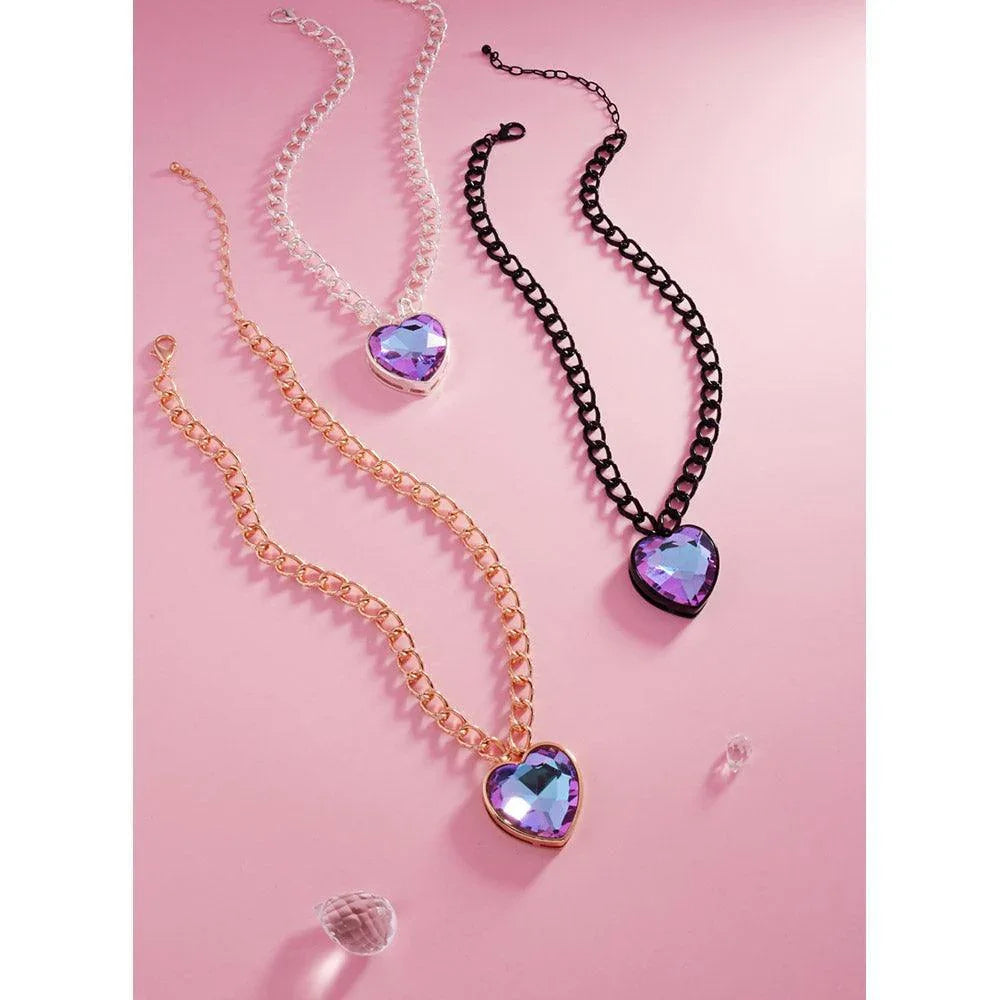 Gold Heart Stone Pendant Necklace - Jewelry Store by Erik Rayo