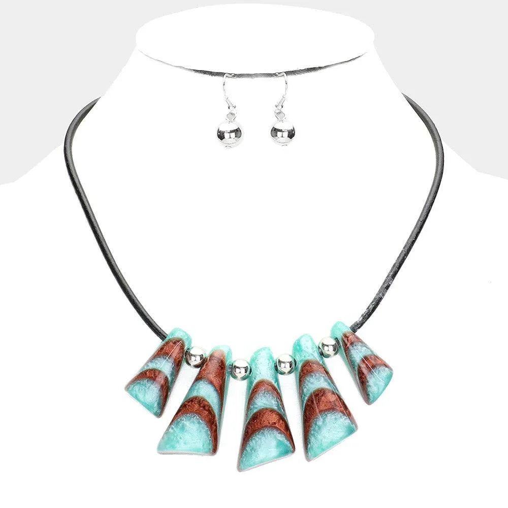 Patterned Abstract Glitter Bead Necklace - Jewelry Store by Erik Rayo