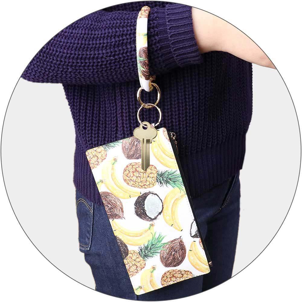 Tropical Fruits Pattern Pouch Bag / Keychain / Bracelet - Jewelry Store by Erik Rayo
