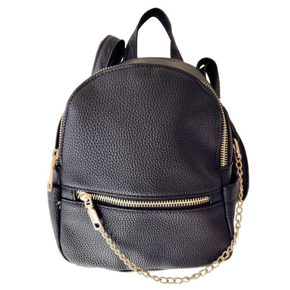Draped Chain Faux Leather Mini Backpack Bag - Jewelry Store by Erik Rayo