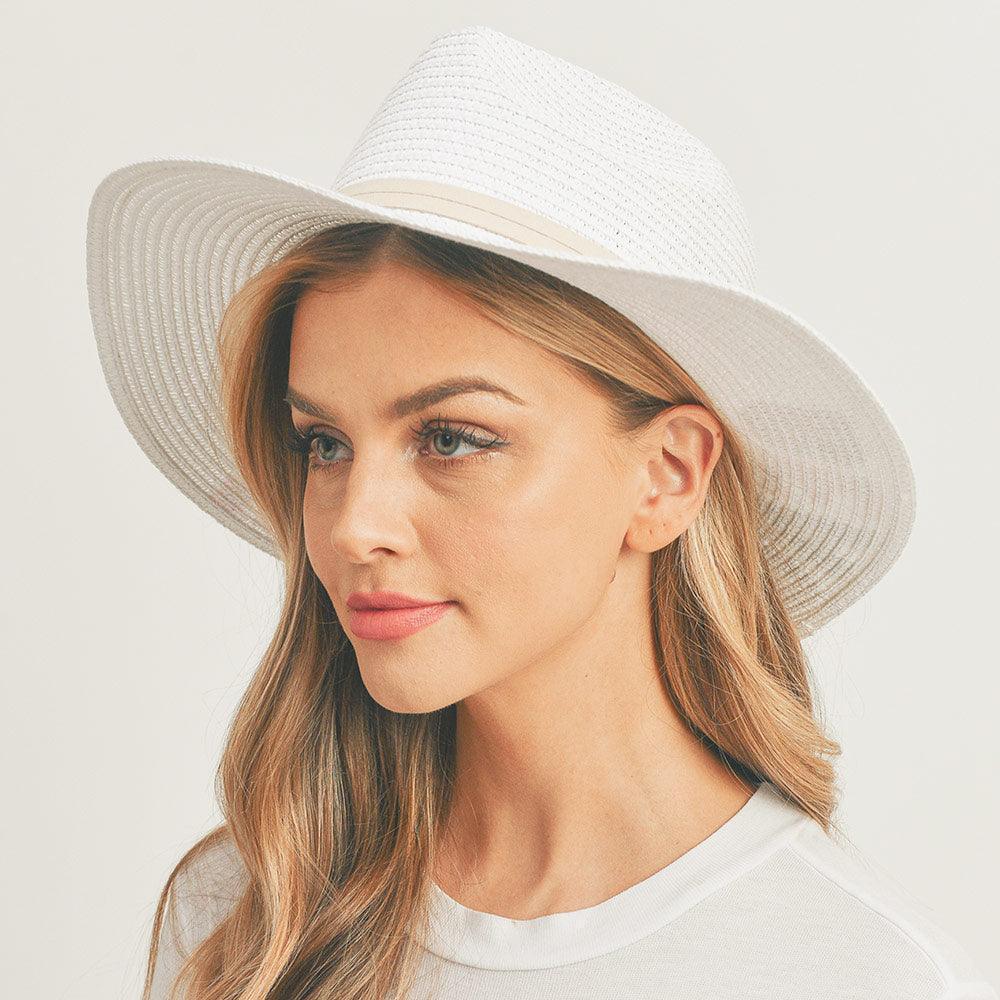 Beach Bum Sequin Message Straw Panama Sun Hat - Jewelry Store by Erik Rayo