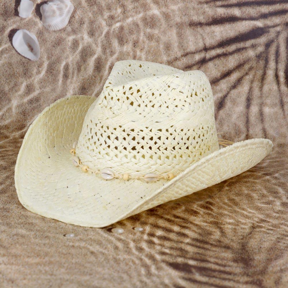 Bead Shells Band Cowboy Cowgirl Handmade Hat - Jewelry Store by Erik Rayo
