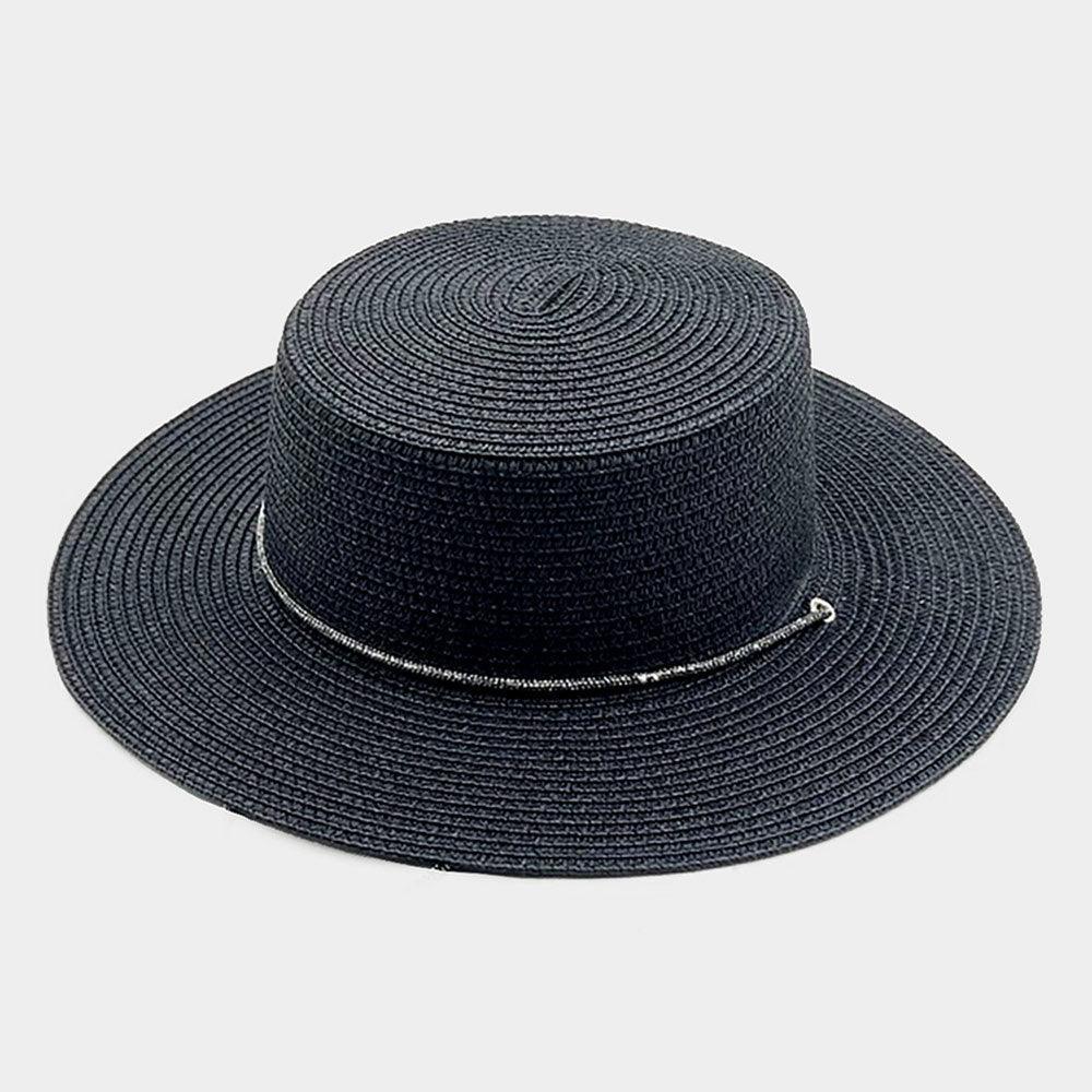 Bling Chin Tie Straw Sun Hat - Jewelry Store by Erik Rayo