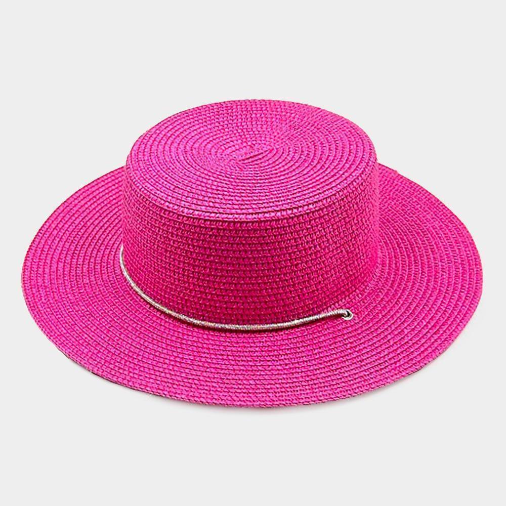 Bling Chin Tie Straw Sun Hat - Jewelry Store by Erik Rayo