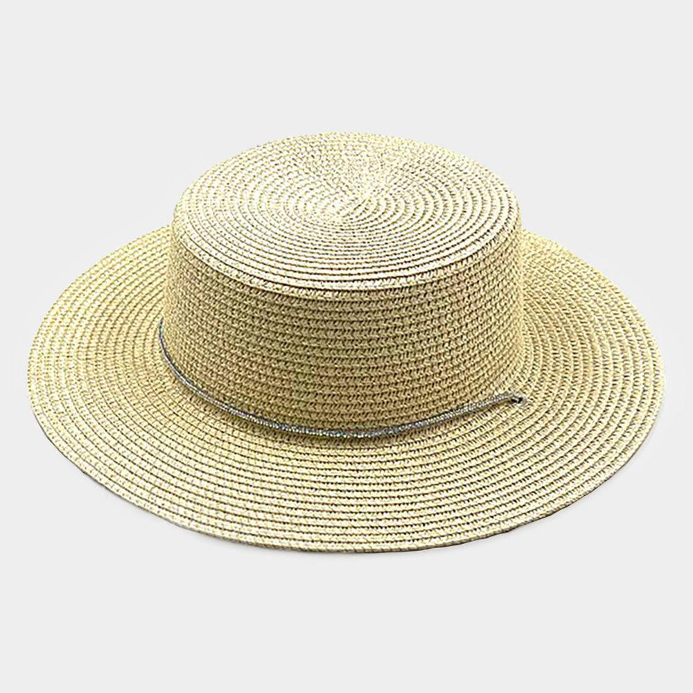 Bling Chin Tie Straw Sun Hat - Jewelry Store by Erik Rayo