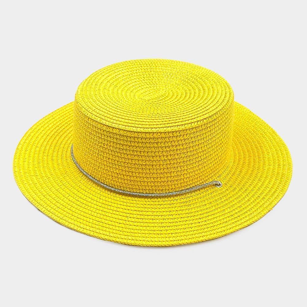 Bling Chin Tie Straw Sun Hat - Jewelry Store by Erik Rayo