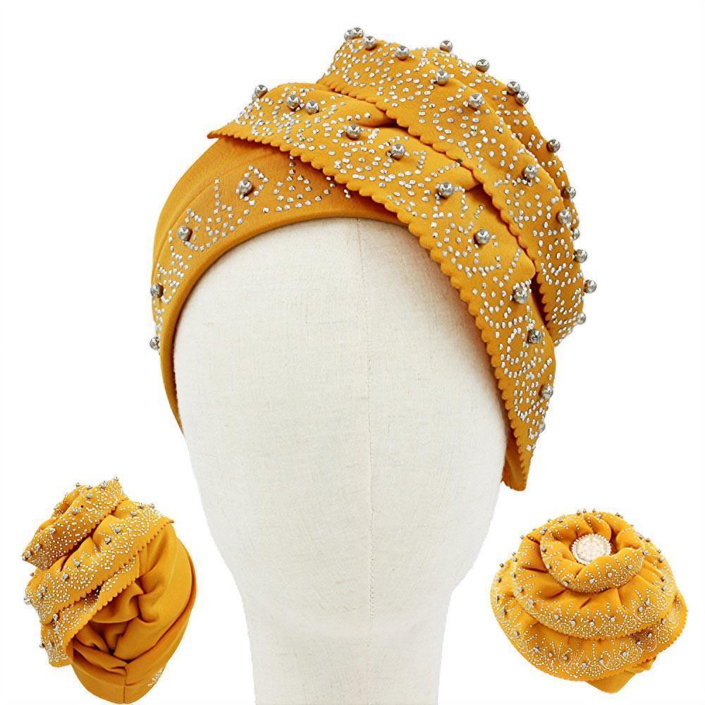 Bling Studded Accented Turban Hat - Jewelry Store by Erik Rayo