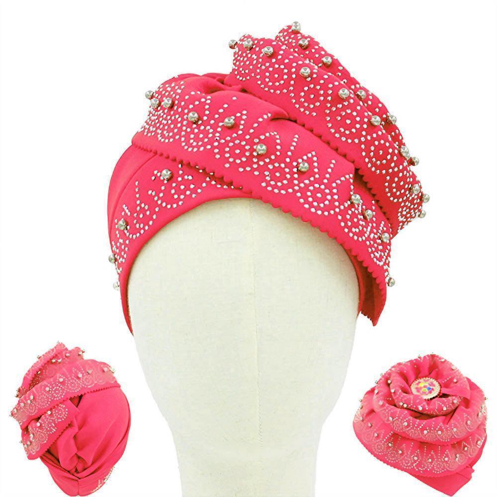 Bling Studded Accented Turban Hat - Jewelry Store by Erik Rayo