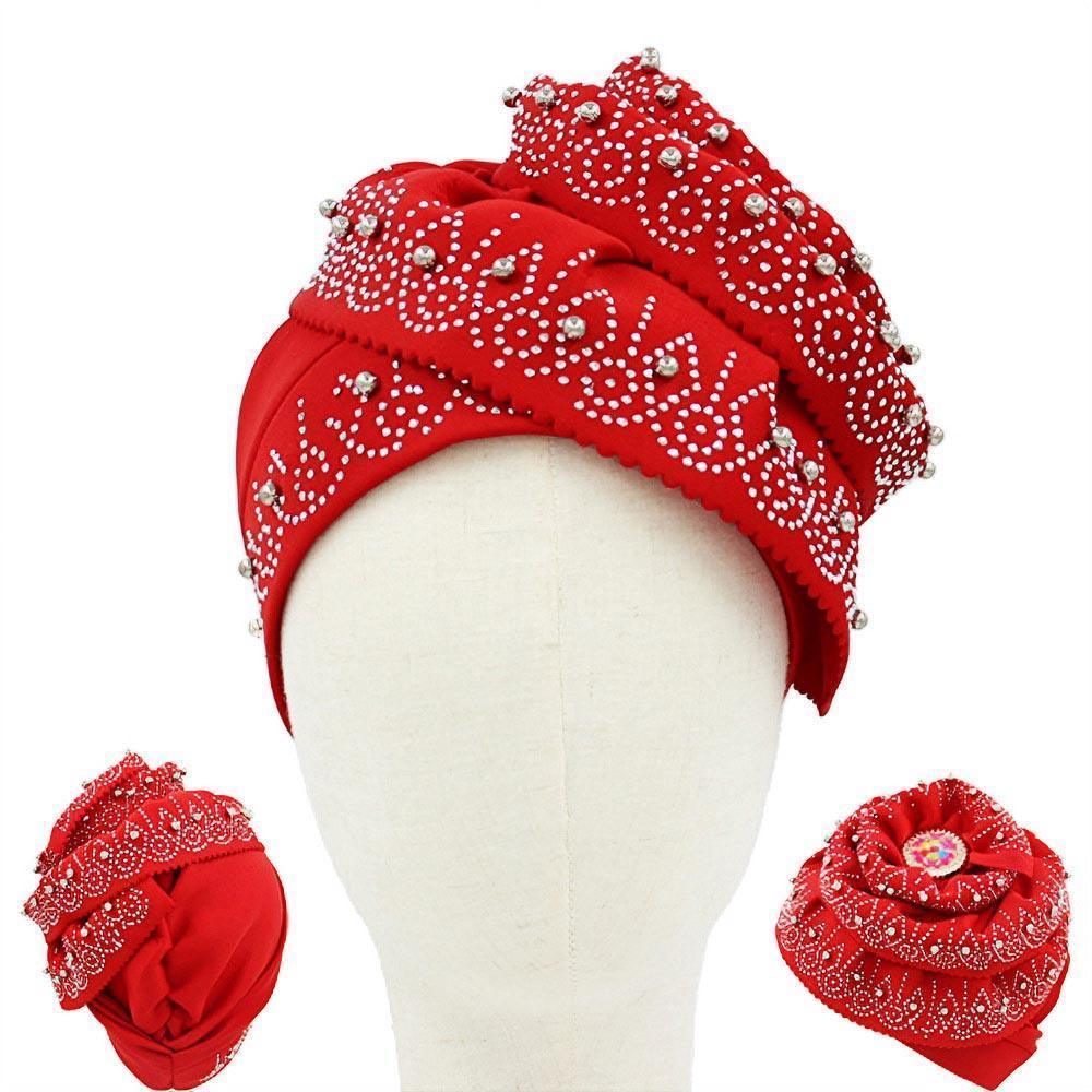 Bling Studded Accented Turban Hat - Jewelry Store by Erik Rayo