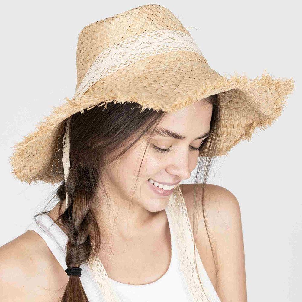 Trim Detailed Straw Sun Hat - Jewelry Store by Erik Rayo