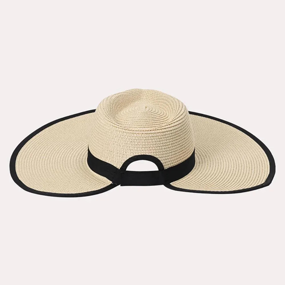 Black Band Trimmed Straw Sun Hat - Jewelry Store by Erik Rayo