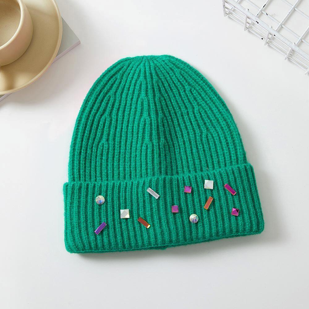 Bling Stone Embellished Knit Beanie Hat - Jewelry Store by Erik Rayo