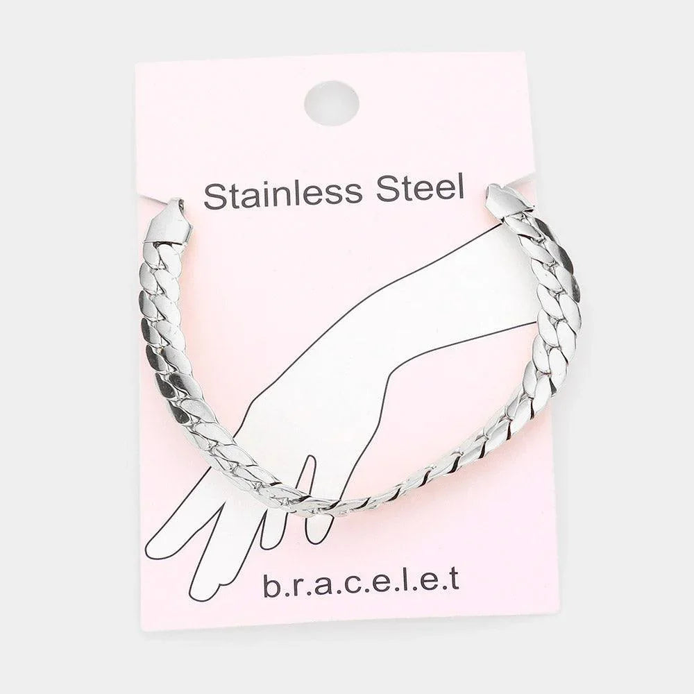 Stainless Steel Metal Chain Bracelet - Jewelry Store by Erik Rayo