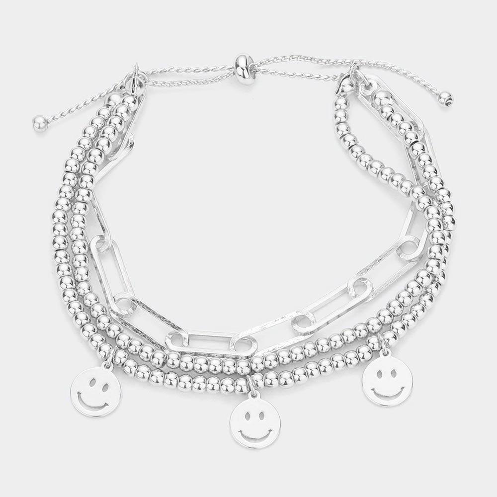 Smile Charm Triple Layered Bracelet - Jewelry Store by Erik Rayo