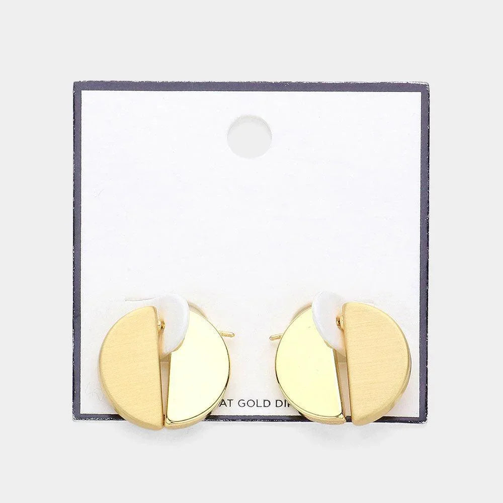 14K Gold Dipped Circle Earrings - Jewelry Store by Erik Rayo