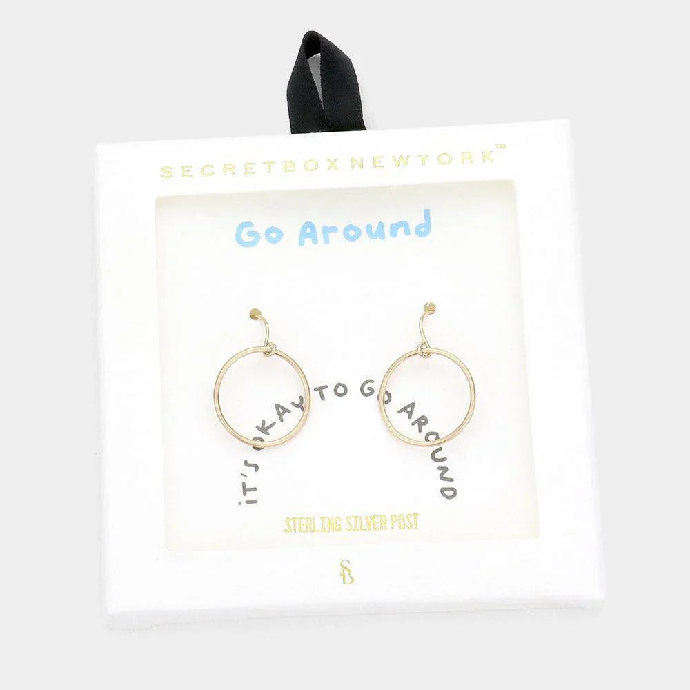 Silver Metal Open Circle Dangle Earrings - Jewelry Store by Erik Rayo