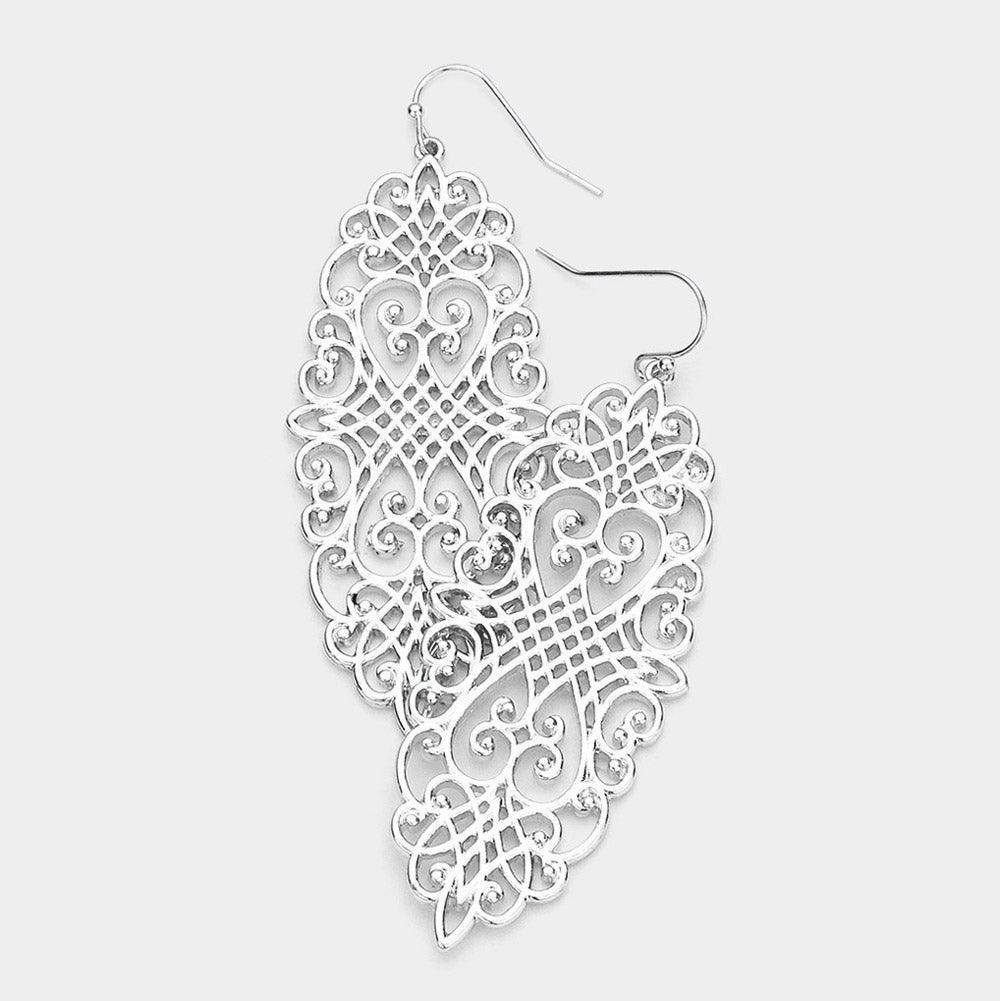 Filigree Metal Dangle Earrings - Jewelry Store by Erik Rayo