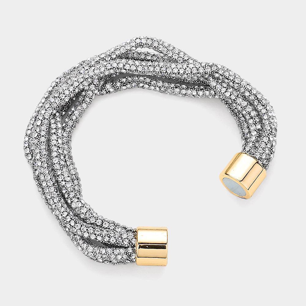 Clear Bling Multi Layered Magnetic Bracelet - Jewelry Store by Erik Rayo