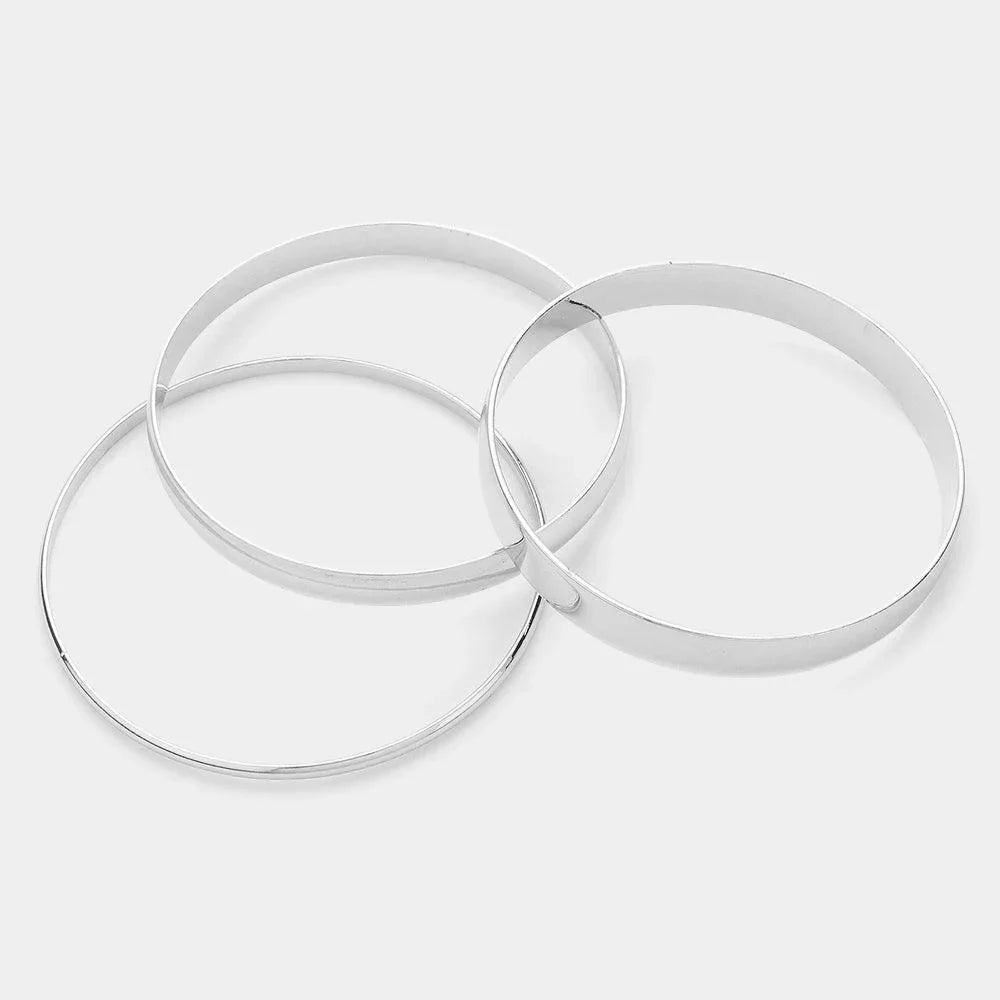3PCS - Metal Multi Layered Bangle Bracelets - Jewelry Store by Erik Rayo