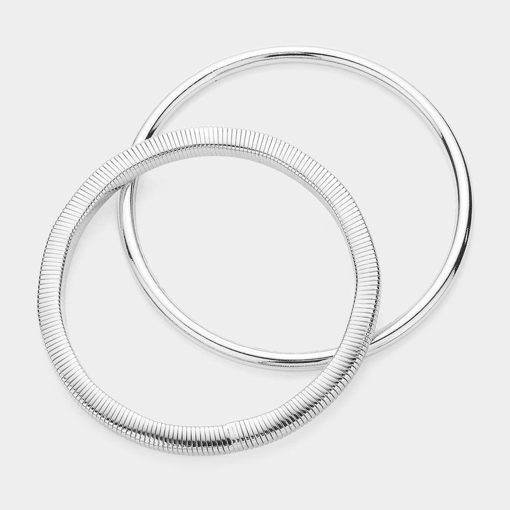 2PCS - Metal Double Layered Bangle Bracelets - Jewelry Store by Erik Rayo