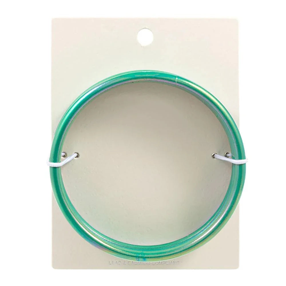 Green 3PCS - Metallic Multi Layered Bangle Bracelets - Jewelry Store by Erik Rayo