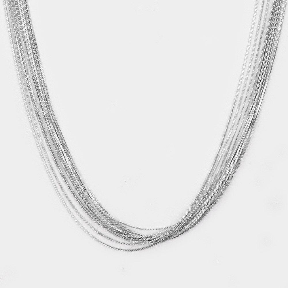 Thin Metal Layered Necklace - Jewelry Store by Erik Rayo