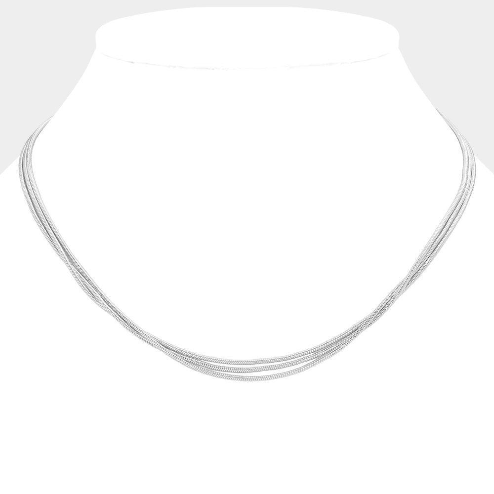 Triple Layered Brass Chain Necklace - Jewelry Store by Erik Rayo