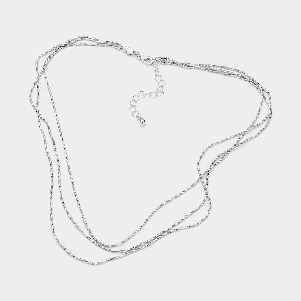 Triple Layered Brass Chain Necklace - Jewelry Store by Erik Rayo