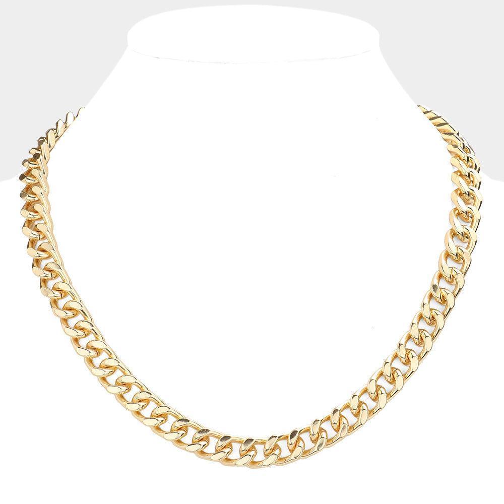 Gold Metal Chain Link Necklace - Jewelry Store by Erik Rayo