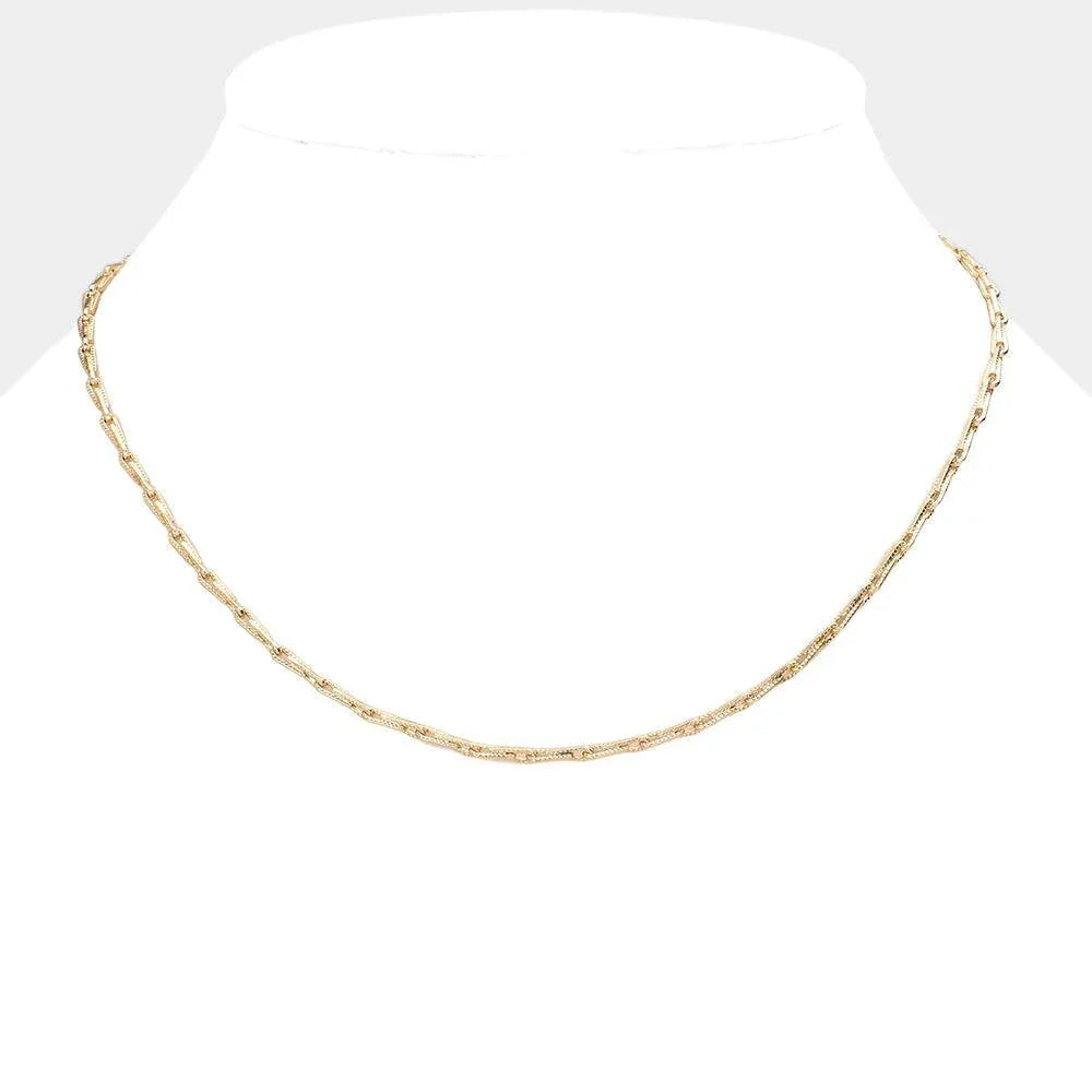 Gold Brass Metal Chain Link Necklace - Jewelry Store by Erik Rayo