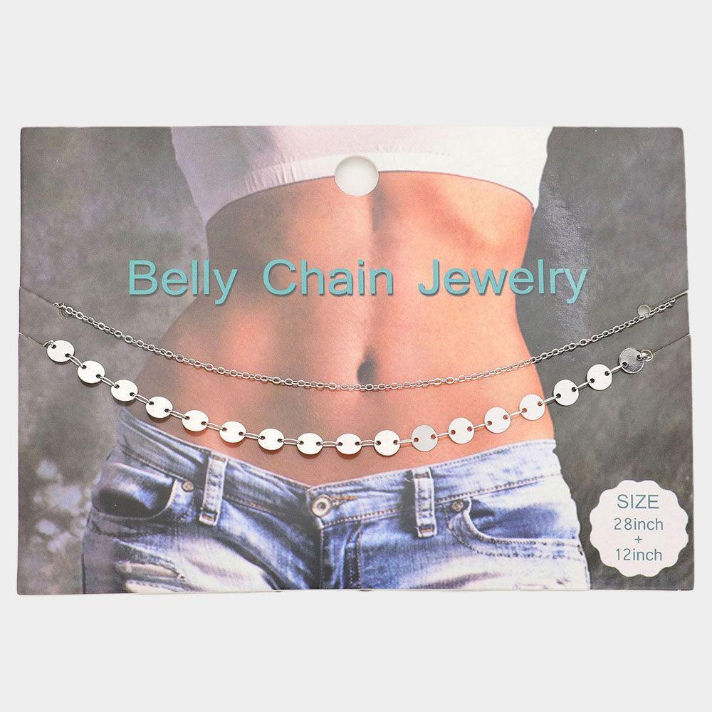 Metal Disc Link Double Layered Belly Chain Jewelry - Jewelry Store by Erik Rayo