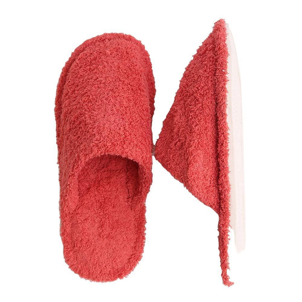 Red Solid Soft Home Indoor Floor Slippers - Jewelry Store by Erik Rayo