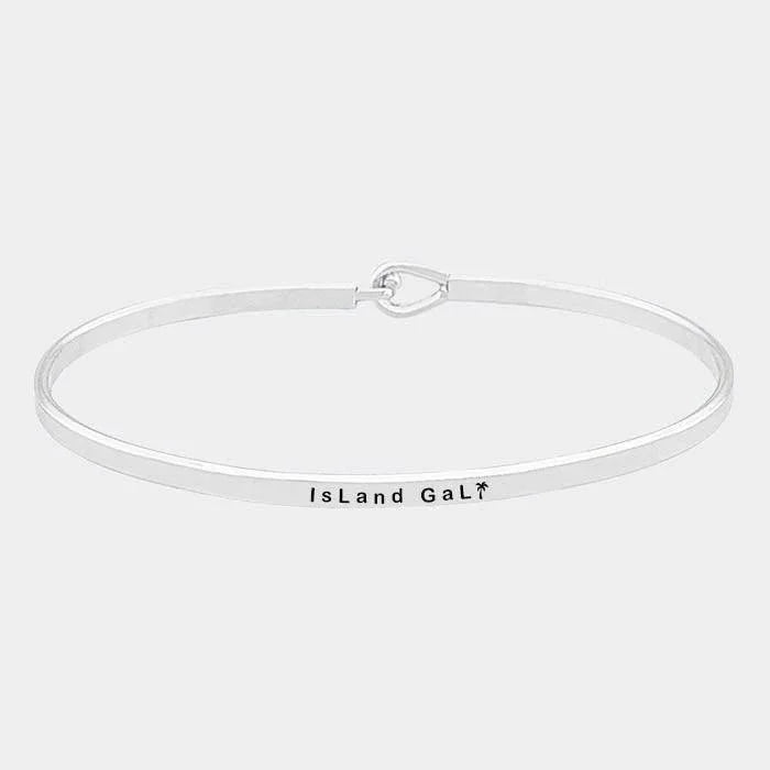 'Island Gal' Brass Thin Metal Hook Bracelet - Jewelry Store by Erik Rayo