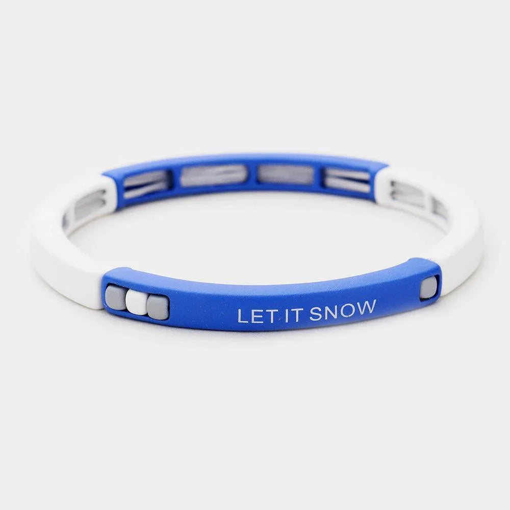 Let it Snow Stretch Bracelet - Jewelry Store by Erik Rayo