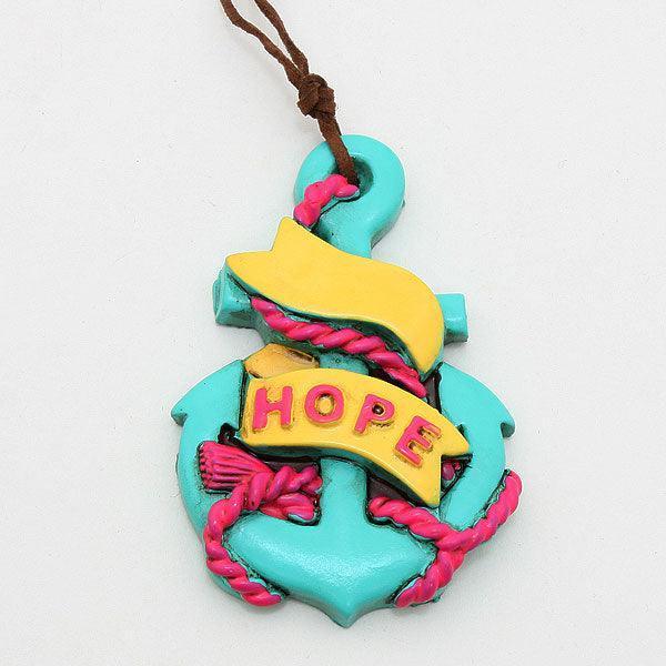 Yellow Clay Nautical Anchor Pendant - Jewelry Store by Erik Rayo