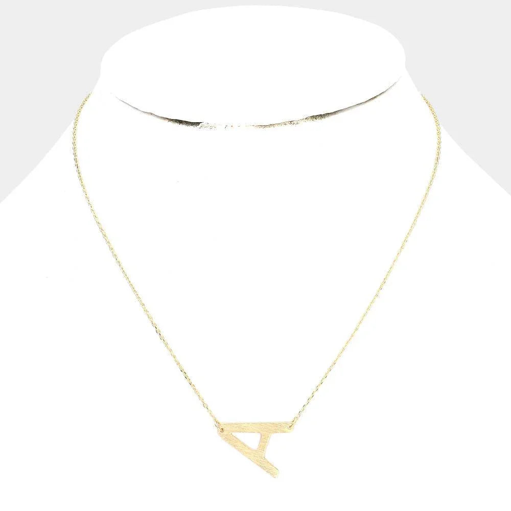 Gold Gold Dipped Monogram Pendant Necklace - Jewelry Store by Erik Rayo