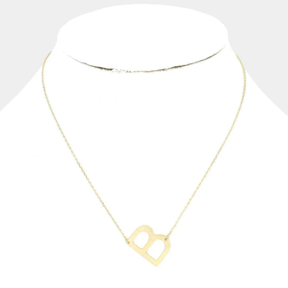 Gold Gold Dipped Monogram Pendant Necklace - Jewelry Store by Erik Rayo