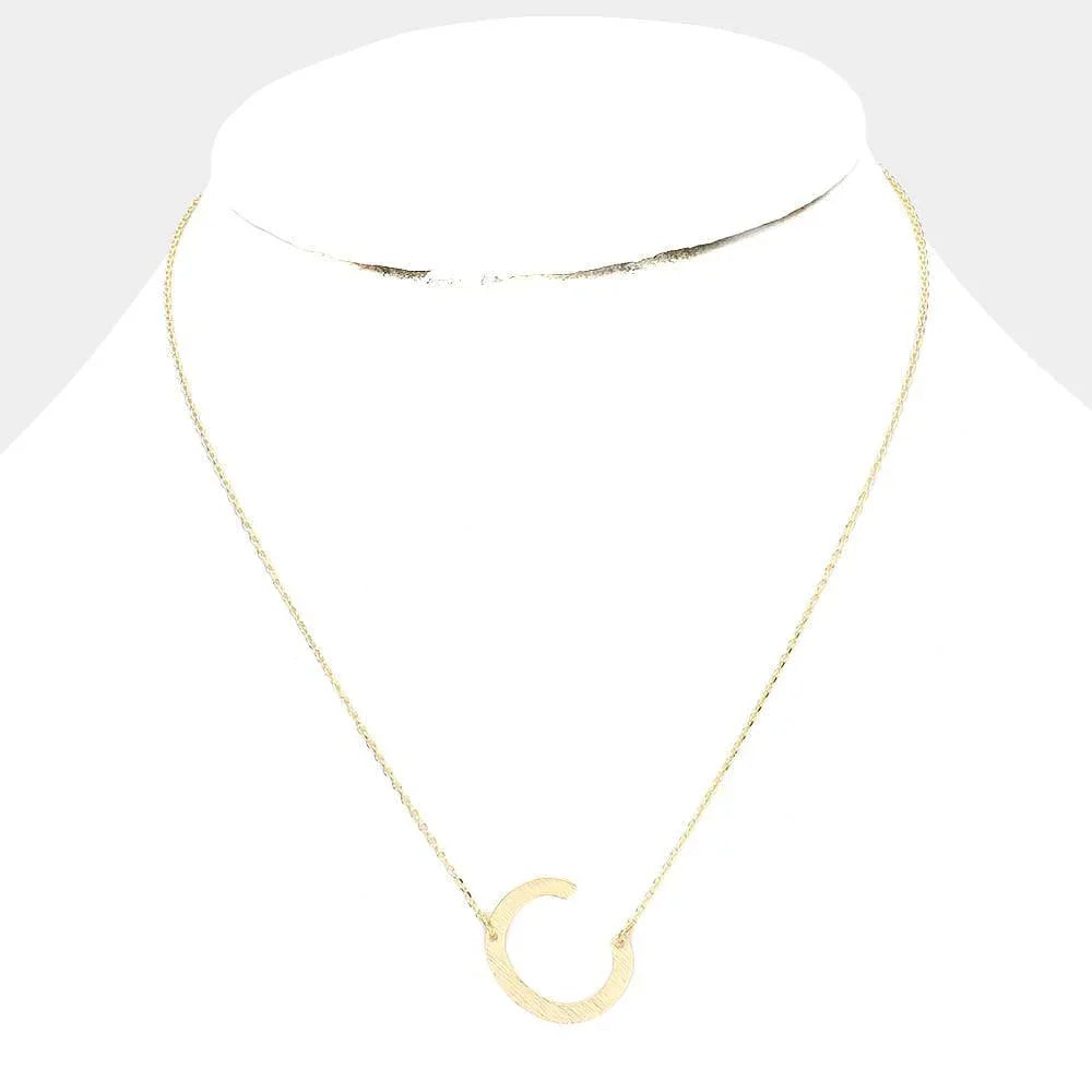 Gold Gold Dipped Monogram Pendant Necklace - Jewelry Store by Erik Rayo